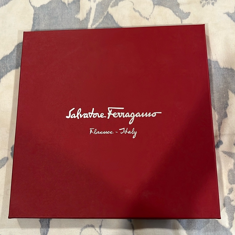 Stunning Ferragamo silk scarf, nwt, still in box